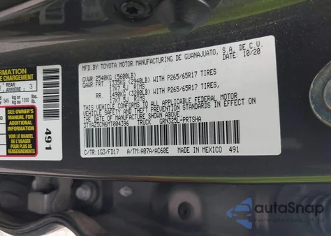 2021 Toyota Tacoma Trd Sport из США, поврежденный, VIN 3TYAZ5CN6MT004396